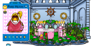 Paris made a brief appearance on Club Penguin. "That\'s hot!"